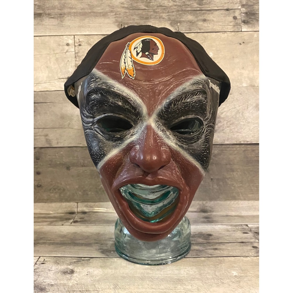 Vintage Washington Redskins Men's Cap Hat Latex Game Day Face Mask Franklin Rare